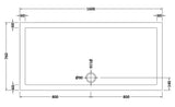 Slip Resistant Rectangular Slimline Shower Tray 1600 x 760mm