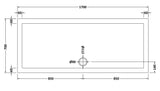 Slip Resistant Rectangular Slimline Shower Tray 1700 x 700mm