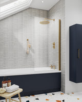 Square 6mm Toughened Safety Glass Shower Bath Screen