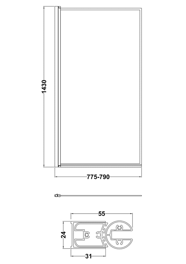 Outer Framed Bath Screen