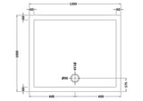Rectangular Slimline shower tray 1200 x 1000mm