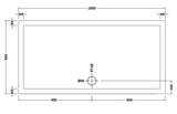Rectangular Slimline Shower Tray 1800 x 900mm
