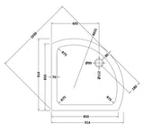 Single Entry Slimline Shower Tray 914 x 914mm