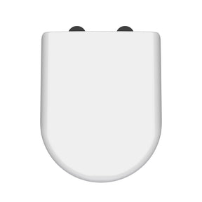 Hudson Reed D Shape Gloss White Toilet Seat With Soft Close Quick Release