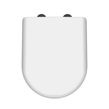 Hudson Reed D Shape Gloss White Toilet Seat With Soft Close Quick Release