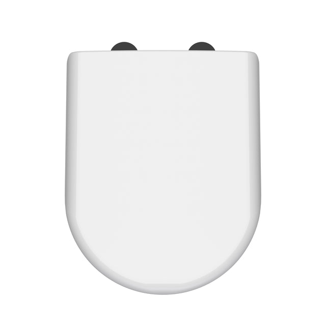 Hudson Reed D Shape Gloss White Toilet Seat With Soft Close Quick Release