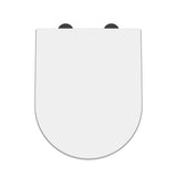 Hudson Reed D Shape 450mm x 370mm Gloss White Soft Close Toilet Seat Quick Release
