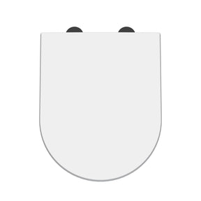 Hudson Reed D Shape 450mm x 370mm Gloss White Soft Close Toilet Seat Quick Release
