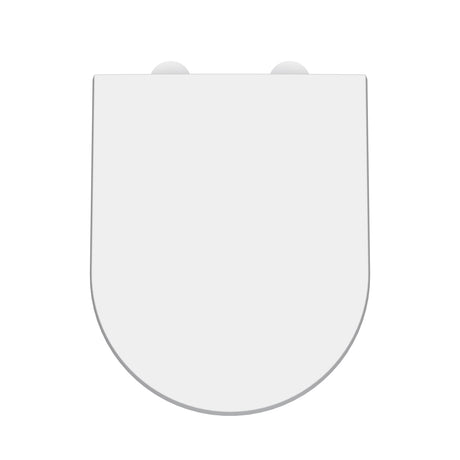 Hudson Reed D Shape Gloss White Soft Close Toilet Seat With Quick Release