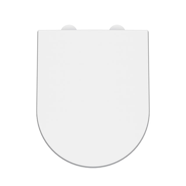 Hudson Reed D Shape Gloss White Soft Close Toilet Seat With Quick Release