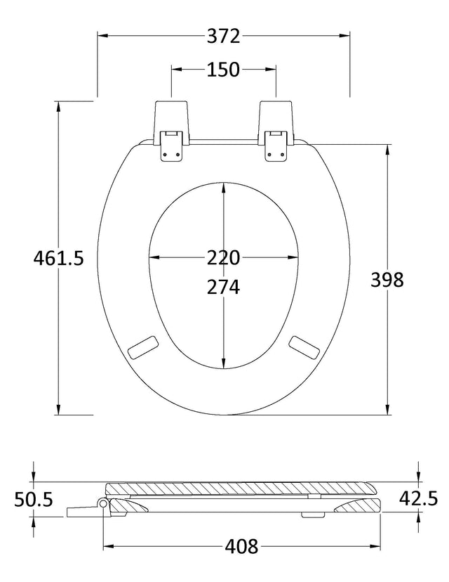 Toilet Seats Traditional Toilet Seat Plastic Hinges