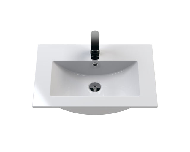Hudson Reed Fluted 600mm Floor Standing 2-Door Vanity Unit With Basin