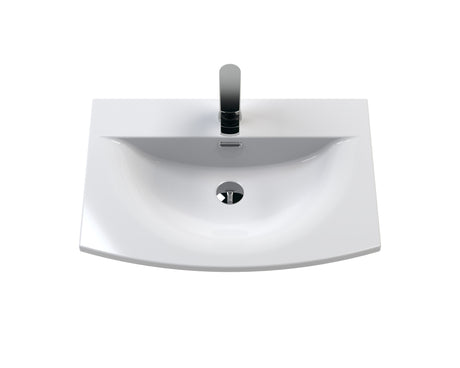 Hudson Reed Urban 610mm Handleless Floor Standing 2 Door Vanity Unit With Curved Ceramic Basin