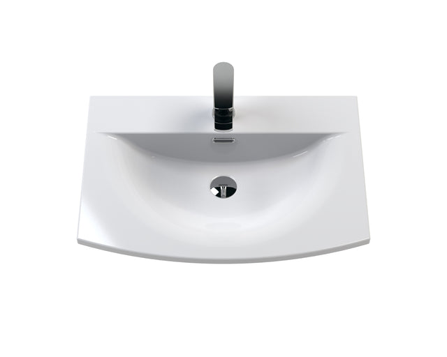 Hudson Reed Urban 600mm Wall Hung 2-Drawer Unit and 1 Tap Hole Basin