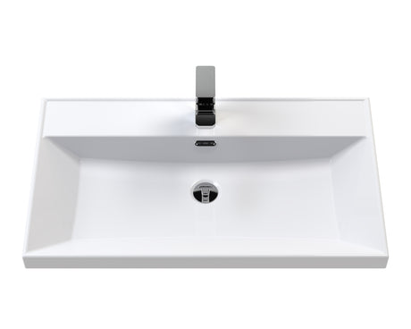Lille 800mm Wall Hung Single Drawer Vanity with Basin - 1 Tap Hole