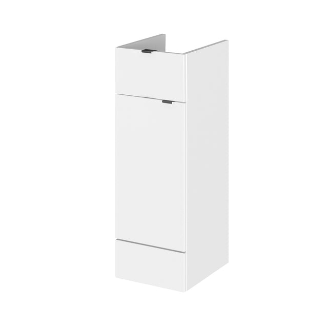 Hudson Reed Fusion 300mm 1 Door Drawer Gloss White Floor Standing Cabinet With Handles