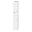 Hudson Reed Fusion 300mm 2 Door Drawer Gloss White Floor Standing Tall Cabinet With Handles