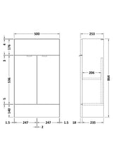Fusion 500mm Vanity Unit Compact
