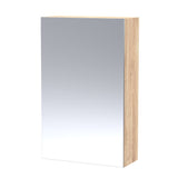 Hudson Reed Fusion 450mm 1 Door Bleached Oak Wall Hung Mirror Cabinet
