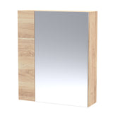 Hudson Reed Fusion 600mm 2 Door Bleached Oak Wall Hung 75/25 Mirror Cabinet