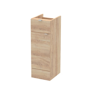Hudson Reed Fusion 300mm 1 Door Drawer Bleached Oak Floor Standing Cabinet With Handles