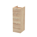 Hudson Reed Fusion 300mm 4 Drawer Bleached Oak Floor Standing Cabinet With Handles