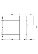Fusion 600mm W.C. Unit full-depth