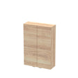 Hudson Reed Fusion 500mm 2 Door Bleached Oak Wall Hung Cabinet With Handles