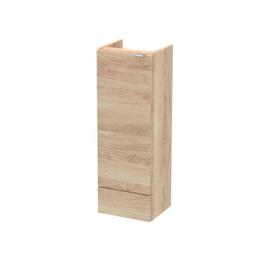 Hudson Reed Fusion 300mm 1 Door Bleached Oak Compact Floor Standing Base Unit With Handles