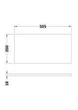500mm WC Unit Top 505x260