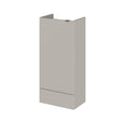 Hudson Reed Fusion 400mm 1 Door Pebble Grey Compact Floor Standing Base Unit With Handles