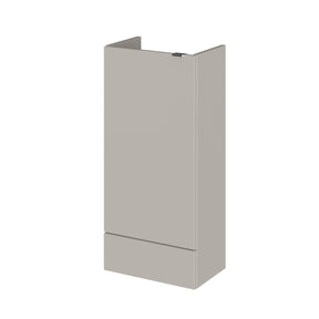 Hudson Reed Fusion 400mm 1 Door Pebble Grey Compact Floor Standing Base Unit With Handles