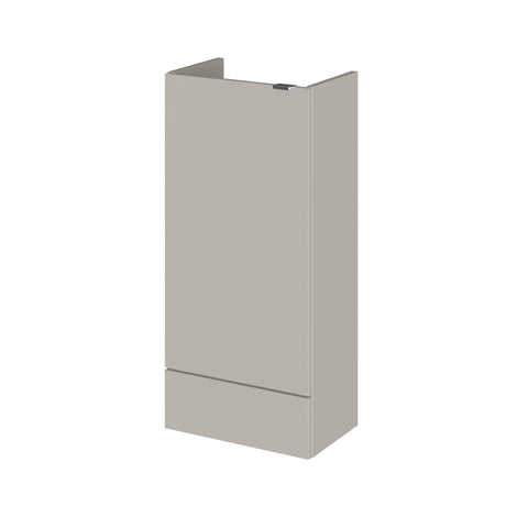 Hudson Reed Fusion 400mm 1 Door Pebble Grey Compact Floor Standing Base Unit With Handles