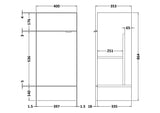Fusion Fitted Floor Standing 1 Door Vanity Unit 400mm