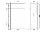 Fusion Fitted Floor Standing WC Unit Compact 500mm