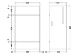 Fusion Fitted Floor Standing WC Unit 500mm