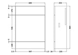 Fusion Fitted Floor Standing WC Unit Compact 600mm