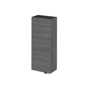 Hudson Reed Fusion 300mm 1 Door Graphite Grey Woodgrain Wall Hung Cabinet With Handles