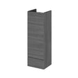 Hudson Reed Fusion 300mm 1 Door Graphite Grey Woodgrain Compact Floor Standing Base Unit With Handles