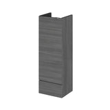 Hudson Reed Fusion 300mm 1 Door Graphite Grey Woodgrain Compact Floor Standing Base Unit With Handles