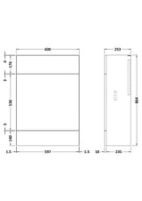 Fusion Fitted Floor Standing WC Unit Compact 600mm