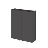 Hudson Reed Fusion 500mm 2 Door Gloss Grey Wall Hung Cabinet With Handles