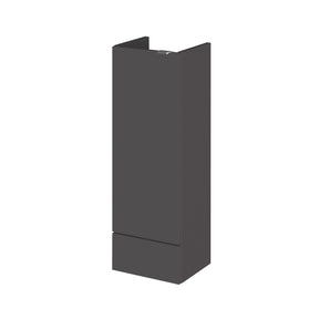 Hudson Reed Fusion 300mm 1 Door Gloss Grey Compact Floor Standing Base Unit With Handles