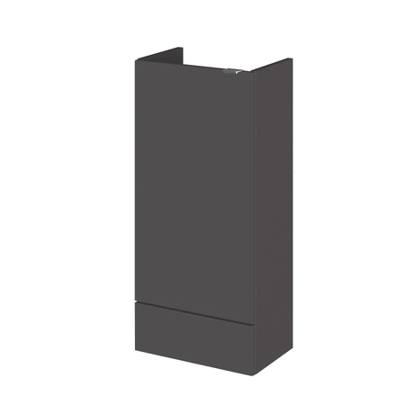 Hudson Reed Fusion 400mm 1 Door Gloss Grey Compact Floor Standing Base Unit With Handles