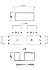 1900mm Profile Extension Kit
