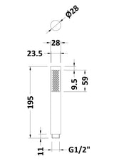 Shower Accessories Brass Pencil Handset