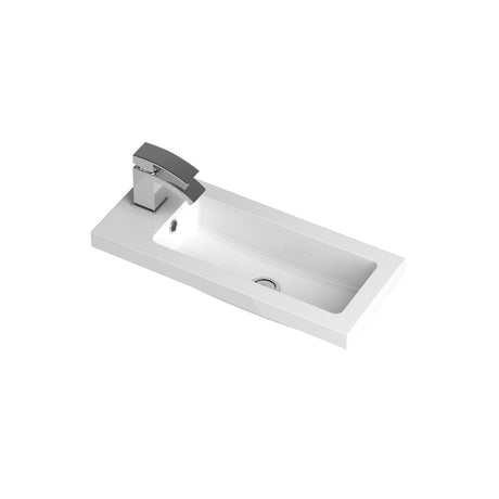 Hudson Reed Fusion 600mm Gloss Grey Floor Standing 2 Door Vanity Unit & Basin