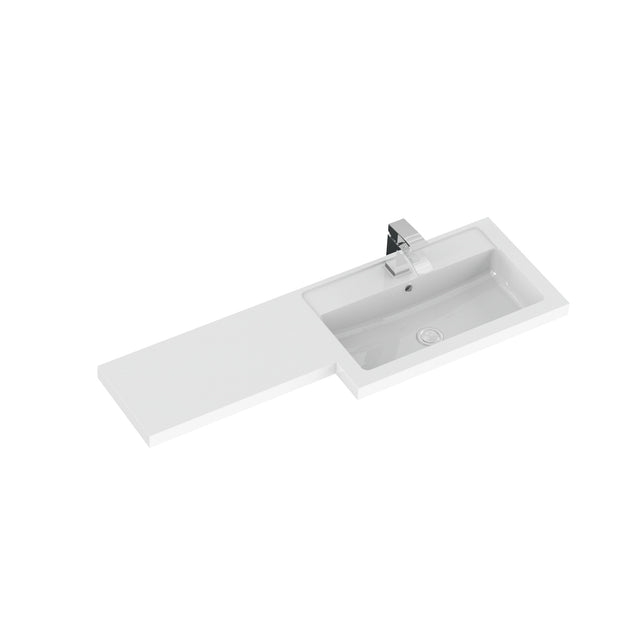 Hudson Reed Fusion 1105mm Gloss Grey Floor Standing 2 Door Right Hand Vanity Basin & Toilet Combination
