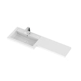 Hudson Reed Fusion 1200mm Anthracite Woodgrain Floor Standing Left Hand Vanity Basin & Toilet Combination