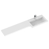 Hudson Reed Fusion 1500mm Right Hand Gloss Grey Floor Standing 3 Door Vanity Basin & Toilet Combination